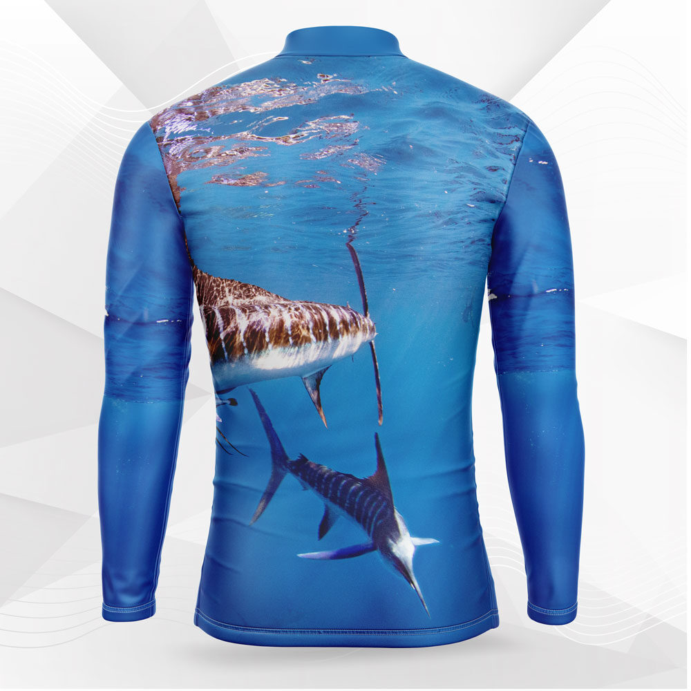 Aqua Mirror Carp Shirt – Chinese Collar – Salty Dog Fishing Apparel