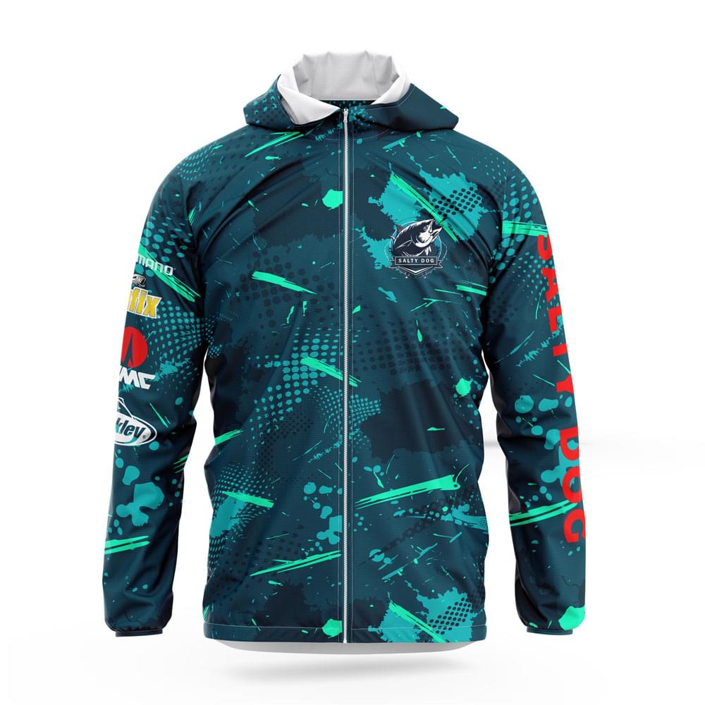 Abstract Tuna Waterproof Windbreaker