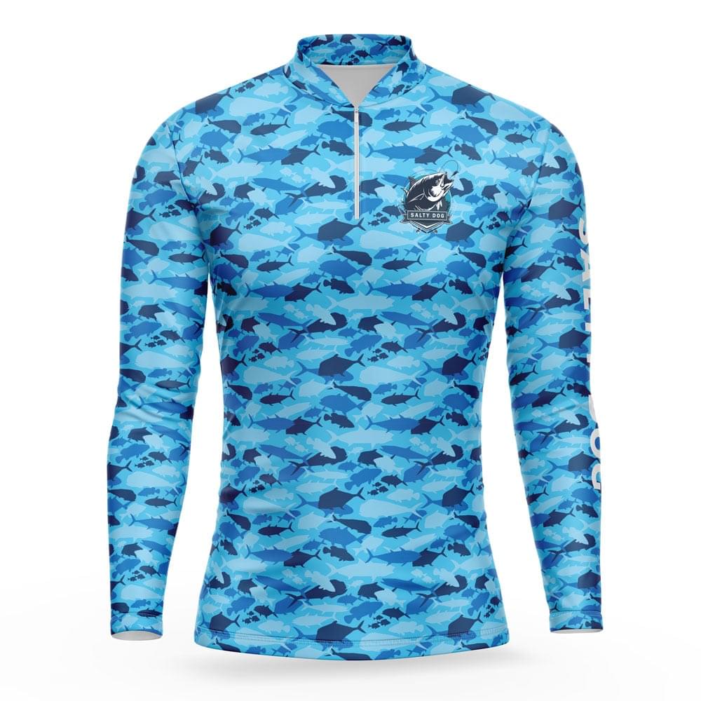 Blue Fish Camo – Chinese Collar