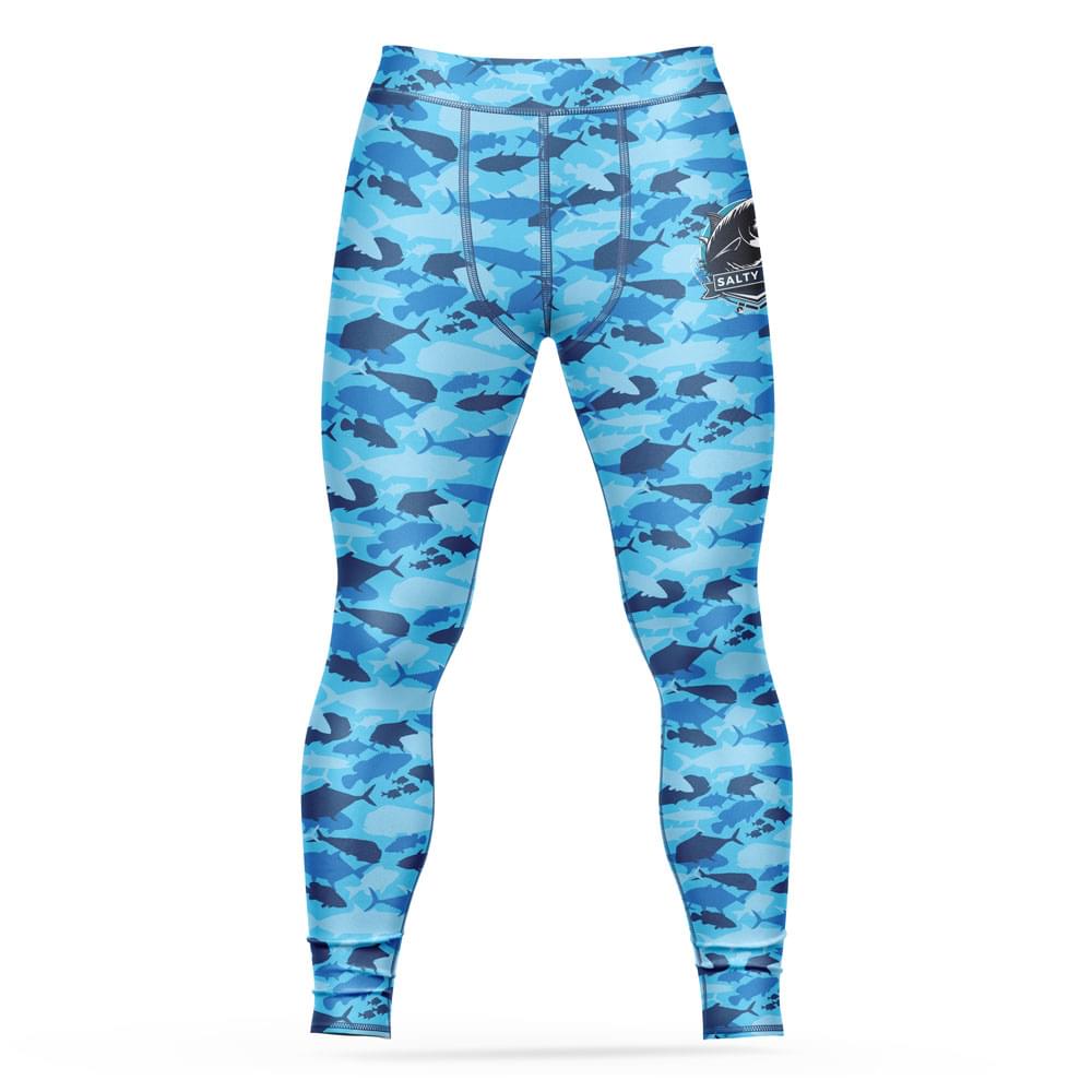Blue Fish Camo Leggings – Mens