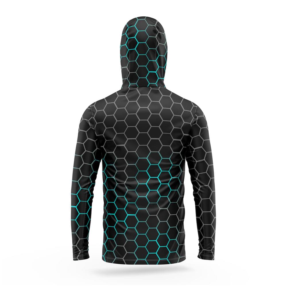 Black Hexagon – Gaiter Hoodie - Image 2